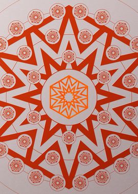 Red Orange Sacred Geometry