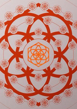 Red Orange Sacred Geometry