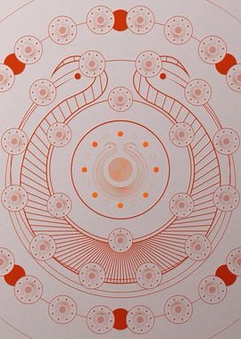 Red Orange Sacred Geometry