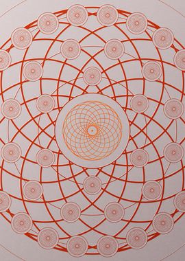 Red Orange Sacred Geometry