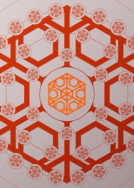 Red Orange Sacred Geometry