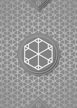 Gray White Glyph Pattern