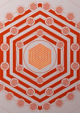 Red Orange Sacred Geometry