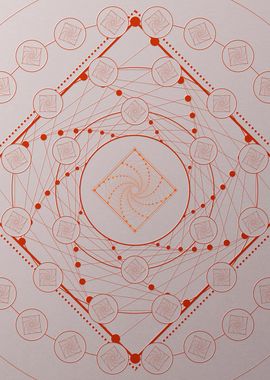 Red Orange Sacred Geometry