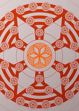 Red Orange Sacred Geometry