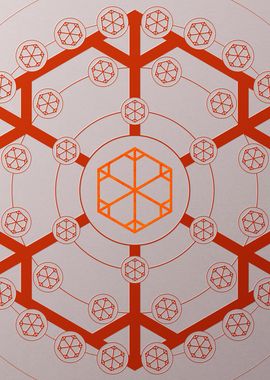 Red Orange Sacred Geometry