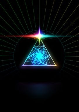 Neon Sacred Geometry Glyph