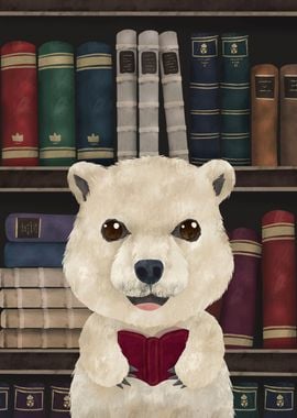 Polar Bear Book Lover