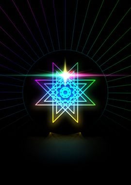 Neon Glyph Mandala Rune