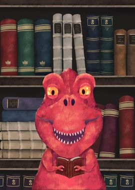 Trex Dinosaur Book Lover