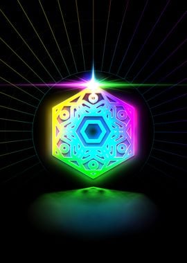 Neon Sacred Geometry Glyph