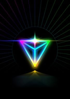 Neon Sacred Geometry Glyph