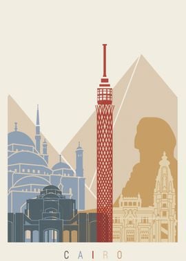 Cairo skyline poster