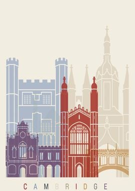 Cambridge skyline poster