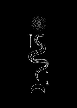 Occult Snake Symbol Gothic