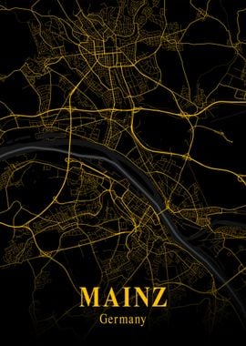 Mainz City Map Germany