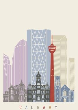 Calgary skyline poster