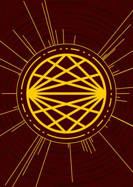 Gold Sacred Geometry Glyph