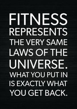 Fitness Laws Of Universe