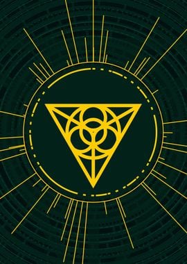 Yellow Glyph Mandala Rune