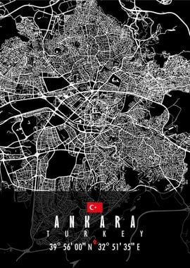 Ankara Map Turkey