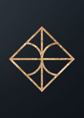 Gold Sacred Geometry Glyph