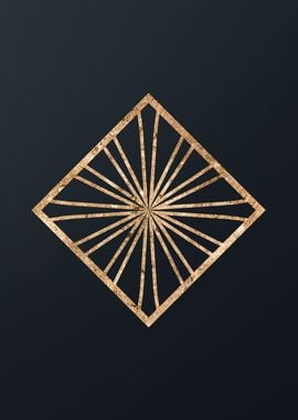 Gold Sacred Geometry Glyph