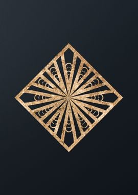 Gold Sacred Geometry Glyph