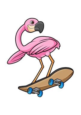 Flamingo Skater Skateboard