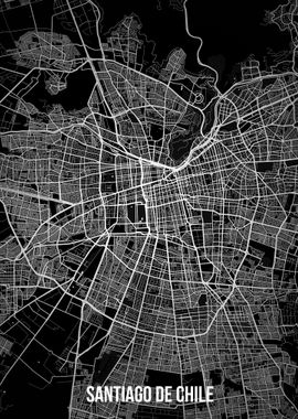 Santiago de Chile dark map