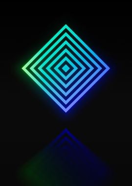 Neon Sacred Geometry Glyph