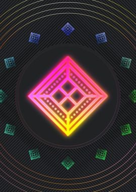 Neon Sacred Geometry Glyph