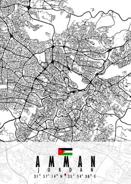 Amman Map Jordan