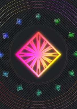 Neon Sacred Geometry Glyph