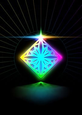 Neon Geometric Glyph Rune