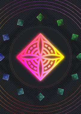 Neon Sacred Geometry Glyph