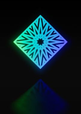 Neon Sacred Geometry Glyph