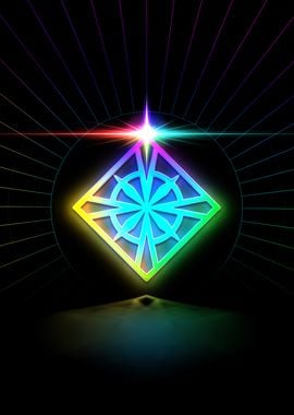 Neon Sacred Geometry Glyph