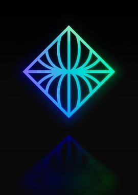 Neon Sacred Geometry Glyph