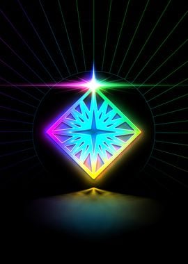 Neon Sacred Geometry Glyph