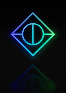 Neon Sacred Geometry Glyph