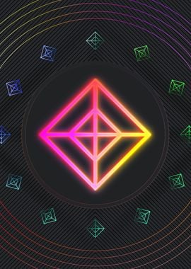 Neon Sacred Geometry Glyph