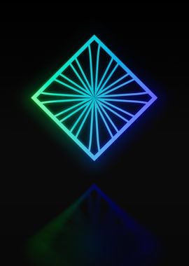 Neon Sacred Geometry Glyph