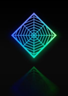 Neon Sacred Geometry Glyph