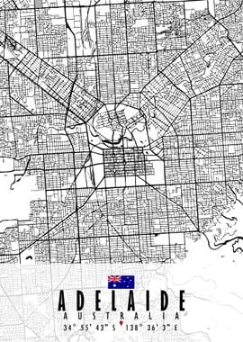 Adelaide Map Australia