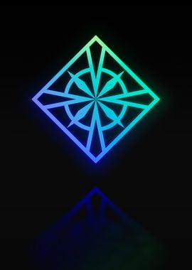 Neon Sacred Geometry Glyph