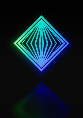 Neon Sacred Geometry Glyph