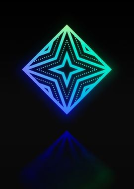 Neon Sacred Geometry Glyph