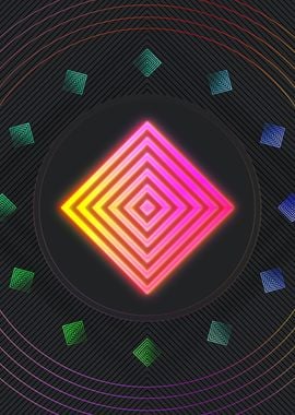 Neon Sacred Geometry Glyph