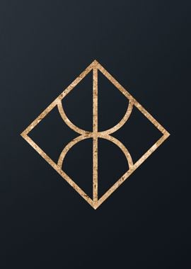 Gold Sacred Geometry Glyph